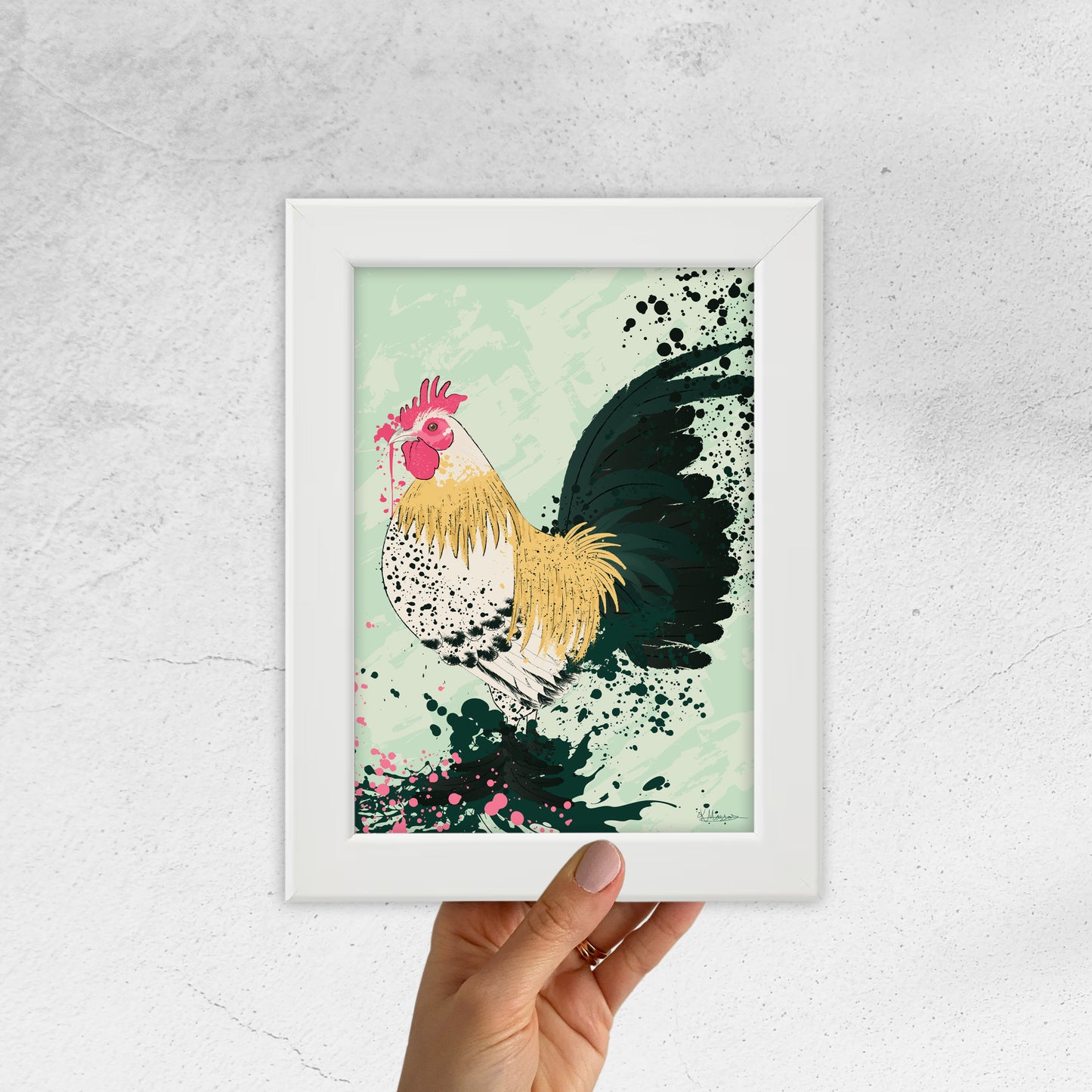 *Footprints - Oscar mini framed print