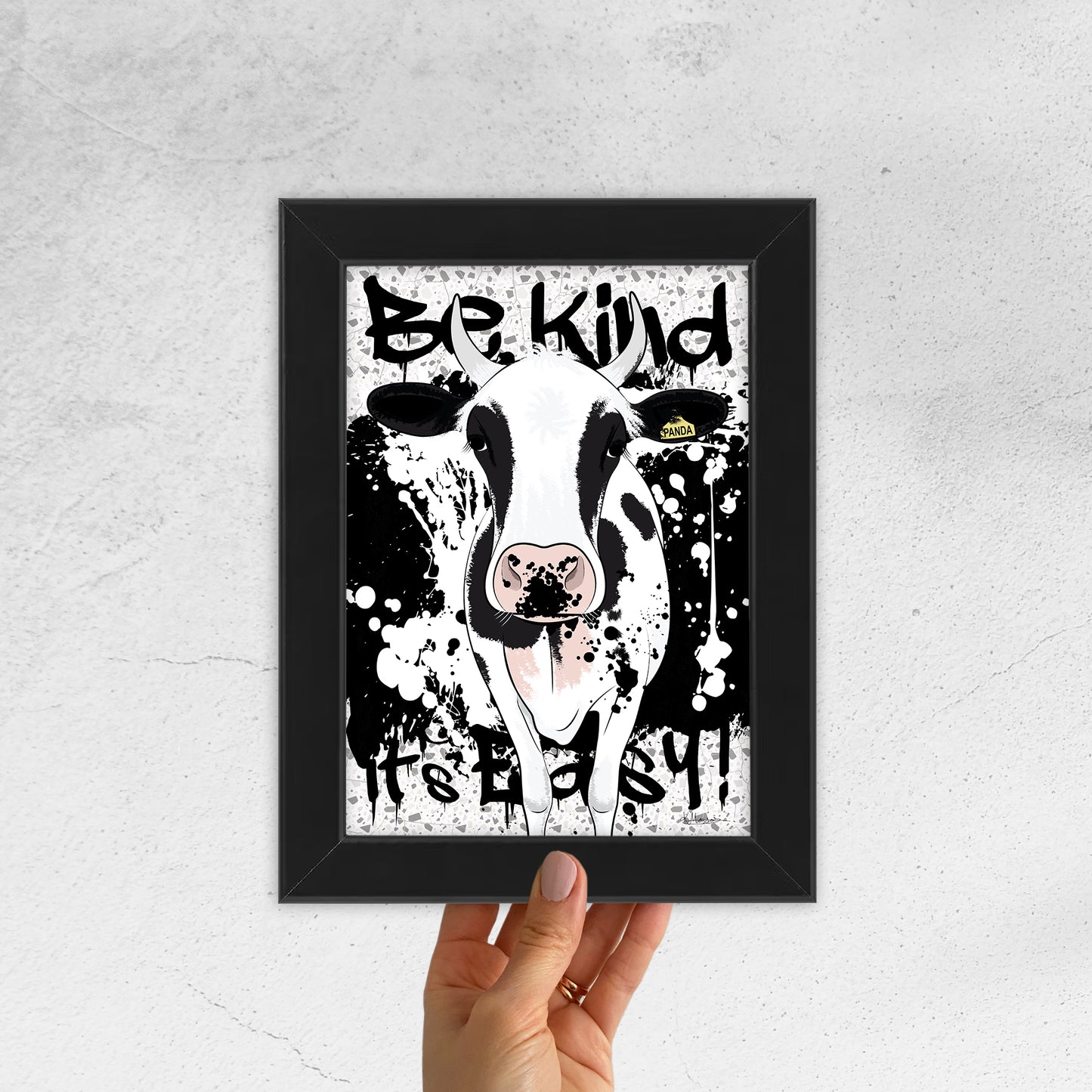 The Herd - Set of 3 mini framed Prints (Black frames)