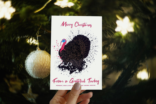 Christmas Card - Merry Christmas - From a Grateful Turkey