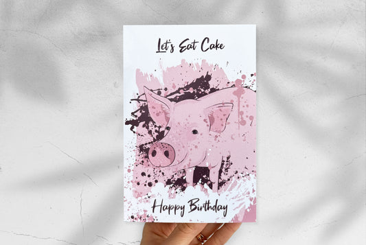 Card - Let's Eat Cake - Happy Birthday