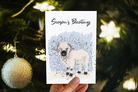Christmas card - Season's Bleatings